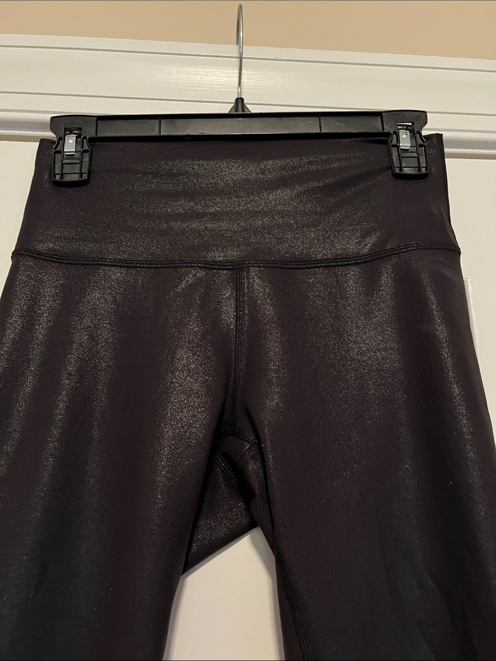 Lululemon Wunder Train Black Foil Shine High-Waist Tights Sz 6 28” - Picture 6 of 12